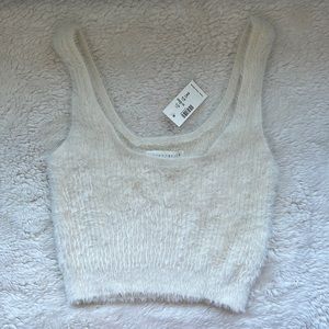 Cozy, Fuzzy, Cream, Tank Top!